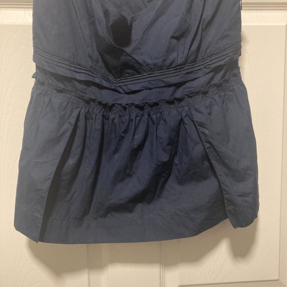 Navy Miu Miu Vintage Sleeveless Peplum Top - Picture 5 of 8